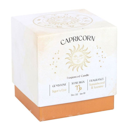 Capricorn Sandalwood & Jasmine Gemstone Zodiac Candle - ScentiMelti  Capricorn Sandalwood & Jasmine Gemstone Zodiac Candle