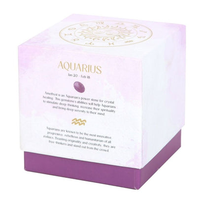 Aquarius Bergamot & Mandarin Gemstone Zodiac Candle - ScentiMelti  Aquarius Bergamot & Mandarin Gemstone Zodiac Candle