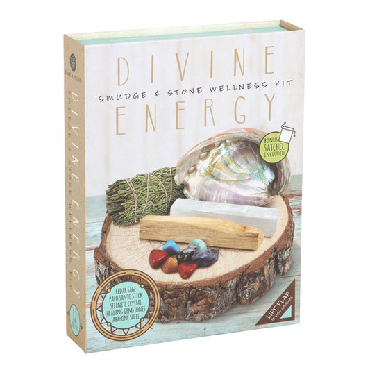 Divine Energy Smudge and Stone Wellness Kit - ScentiMelti Wax Melts