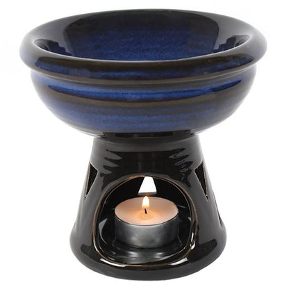 Deep Bowl Blue Oil Burner - ScentiMelti  Deep Bowl Blue Oil Burner