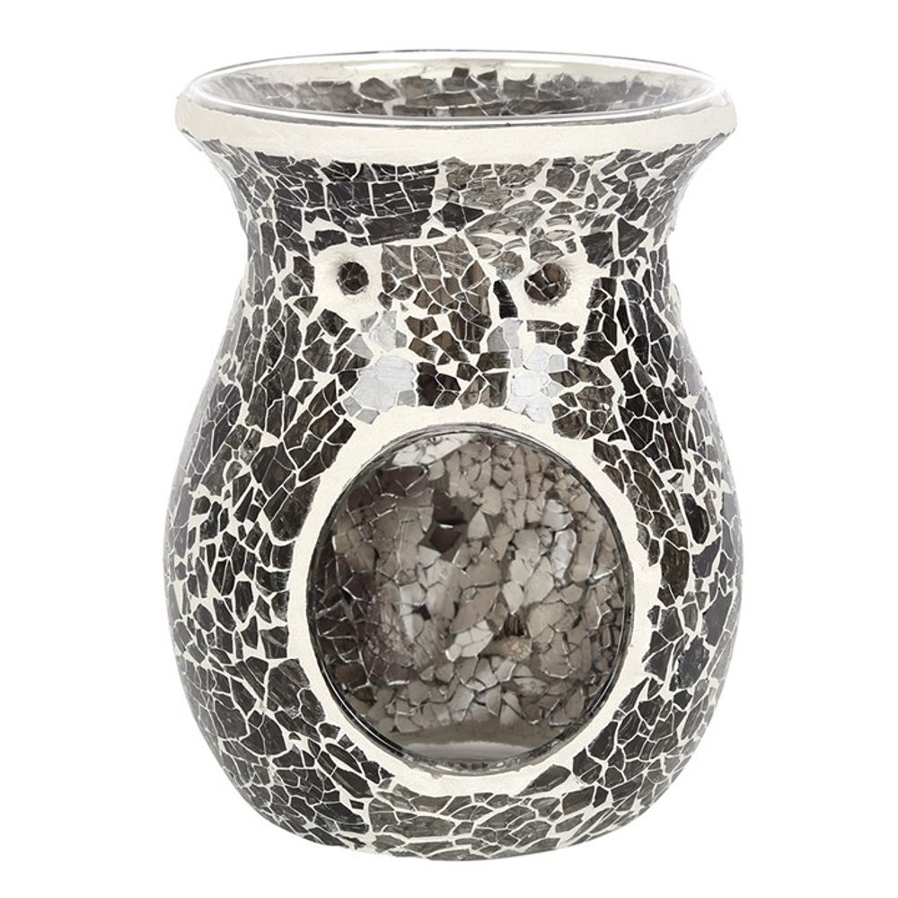 Large Gunmetal Grey Crackle Oil Burner - ScentiMelti  Large Gunmetal Grey Crackle Oil Burner