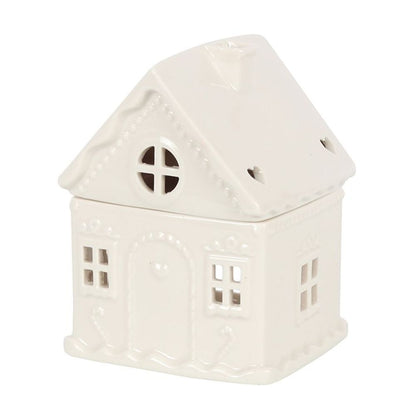 White Gingerbread House Oil Burner - ScentiMelti  White Gingerbread House Oil Burner