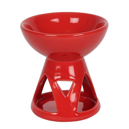 Red Deep Bowl Oil Burner - ScentiMelti  Red Deep Bowl Oil Burner