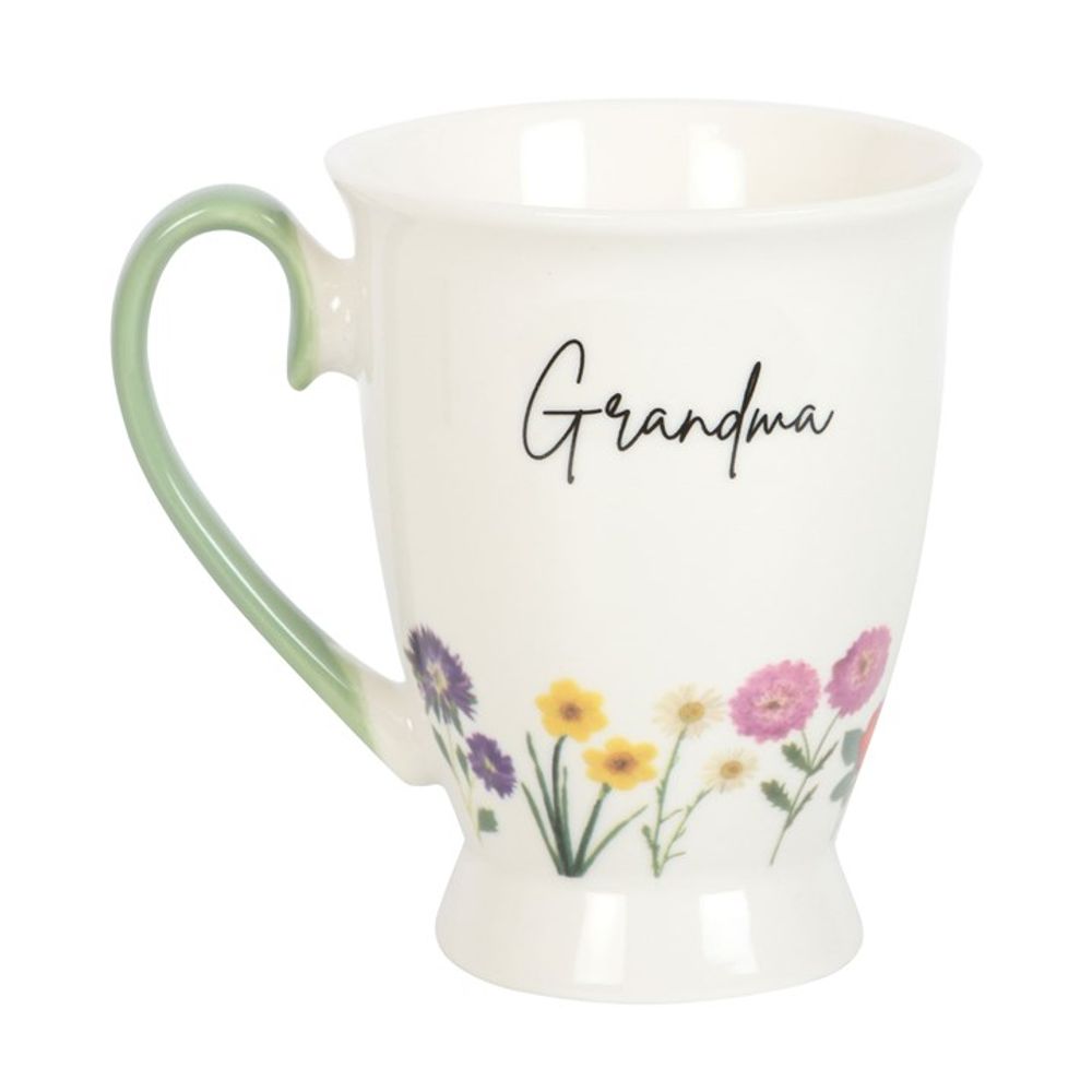 Grandma Wildflower Pedestal Mug - ScentiMelti  Grandma Wildflower Pedestal Mug