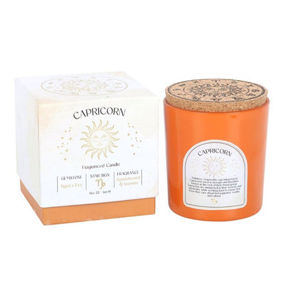 Capricorn Sandalwood & Jasmine Gemstone Zodiac Candle - ScentiMelti  Capricorn Sandalwood & Jasmine Gemstone Zodiac Candle