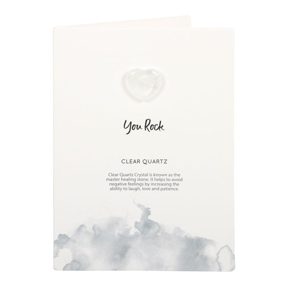 You Rock Clear Quartz Crystal Heart Greeting Card - ScentiMelti  You Rock Clear Quartz Crystal Heart Greeting Card