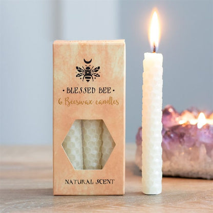 Set of 6 Cream Beeswax Spell Candles - ScentiMelti  Set of 6 Cream Beeswax Spell Candles