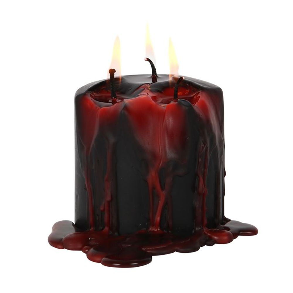 Small Vampire Blood Pillar Candle - ScentiMelti Wax Melts
