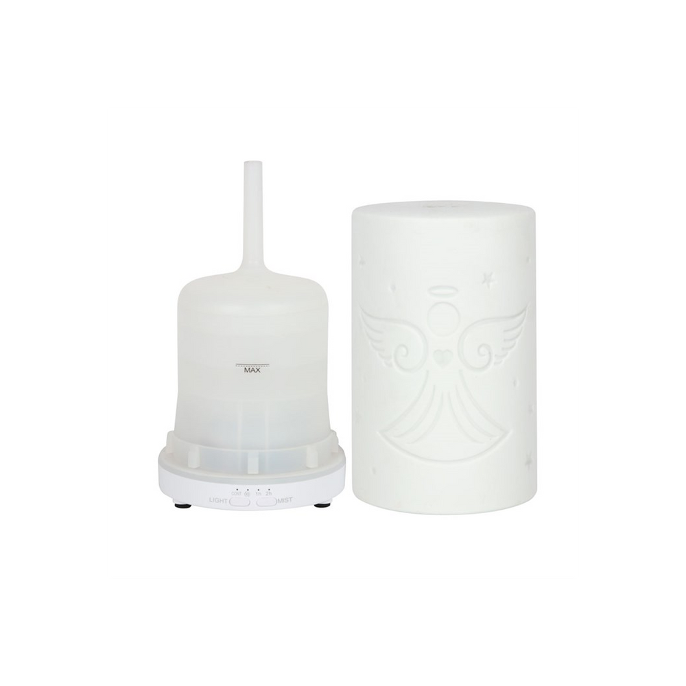 White Ceramic Guardian Angel Electric Aroma Diffuser - ScentiMelti  White Ceramic Guardian Angel Electric Aroma Diffuser