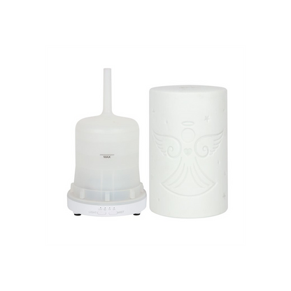 White Ceramic Guardian Angel Electric Aroma Diffuser - ScentiMelti  White Ceramic Guardian Angel Electric Aroma Diffuser