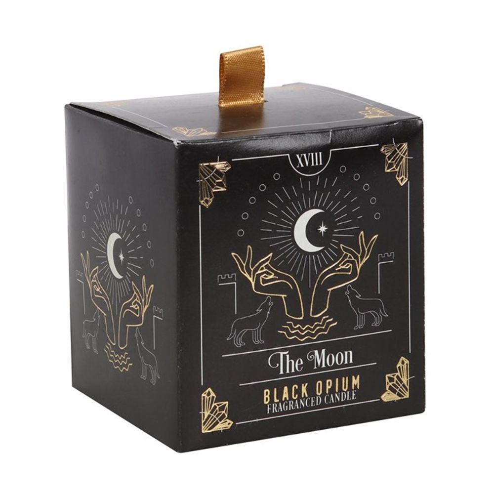 The Moon Black Opium Tarot Candle - ScentiMelti  The Moon Black Opium Tarot Candle