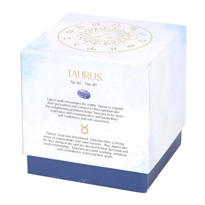 Taurus Amber & Vanilla Gemstone Zodiac Candle - ScentiMelti  Taurus Amber & Vanilla Gemstone Zodiac Candle