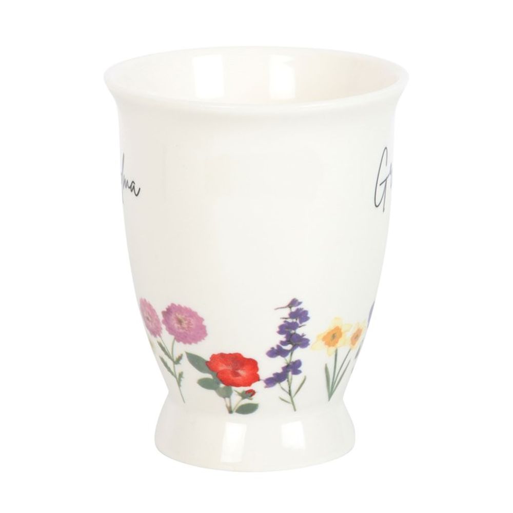 Grandma Wildflower Pedestal Mug - ScentiMelti  Grandma Wildflower Pedestal Mug