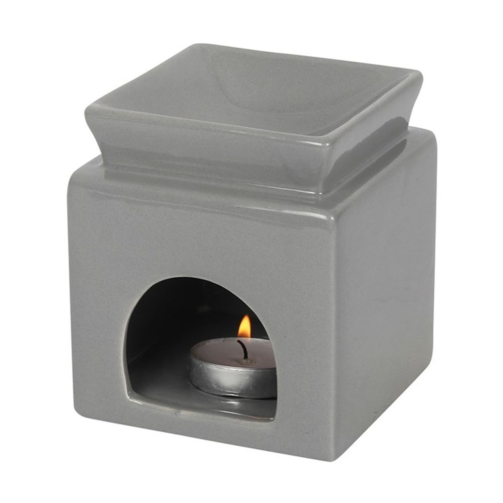 Grey Home Cut Out Oil Burner - ScentiMelti  Grey Home Cut Out Oil Burner