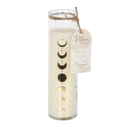 Moon Phase Coconut Tube Candle - ScentiMelti  Moon Phase Coconut Tube Candle