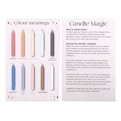 Pack of 12 Mixed Colour Spell Candles - ScentiMelti  Pack of 12 Mixed Colour Spell Candles