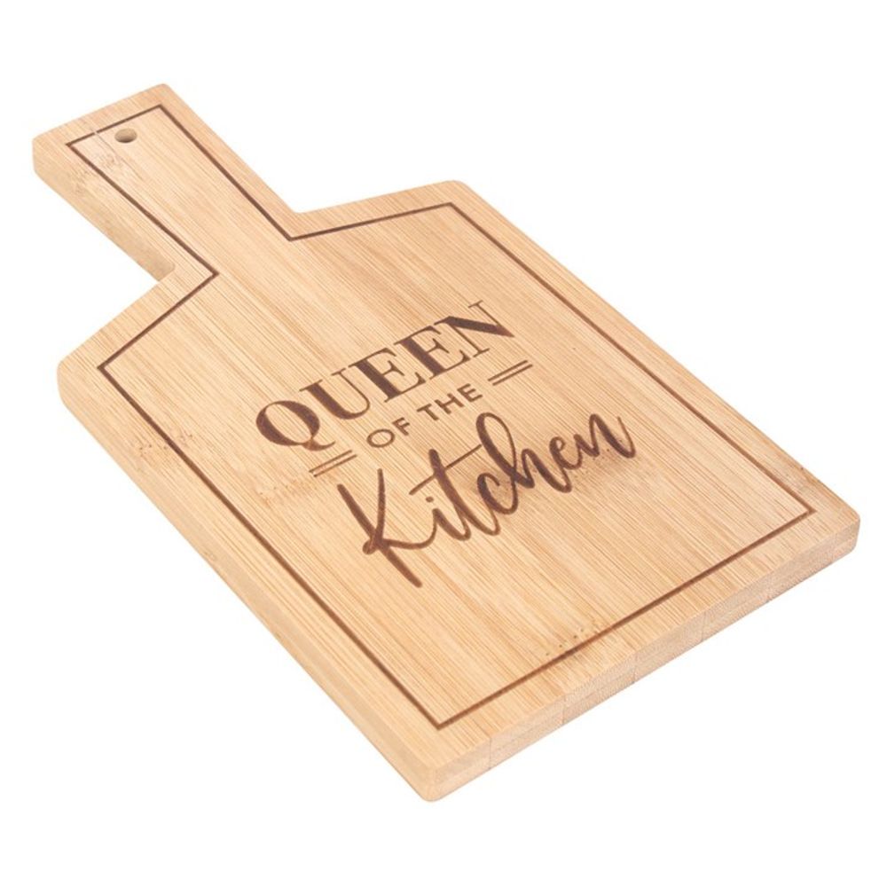 Queen of the Kitchen Bamboo Serving Board - ScentiMelti  Queen of the Kitchen Bamboo Serving Board