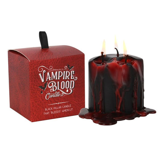 Small Vampire Blood Pillar Candle - ScentiMelti Wax Melts