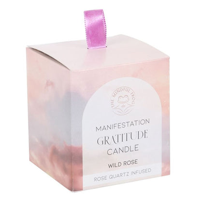 Gratitude Wild Rose Crystal Chip Candle - ScentiMelti  Gratitude Wild Rose Crystal Chip Candle