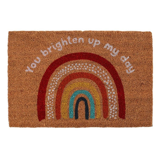 Rainbow Natural Door Mat - ScentiMelti  Rainbow Natural Door Mat