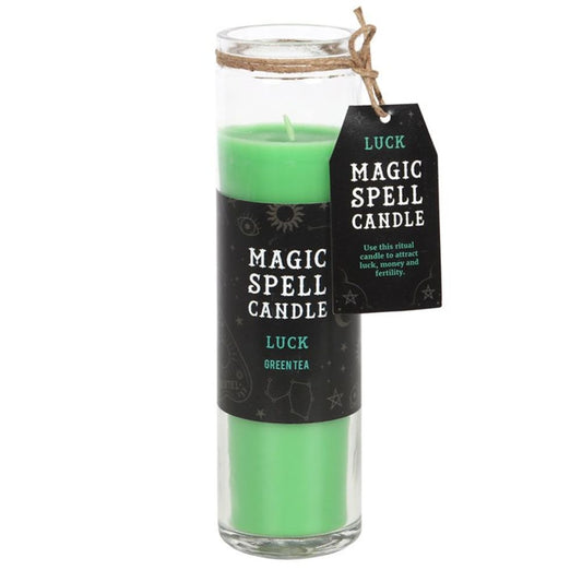 Green Tea 'Luck' Spell Tube Candle - ScentiMelti Wax Melts