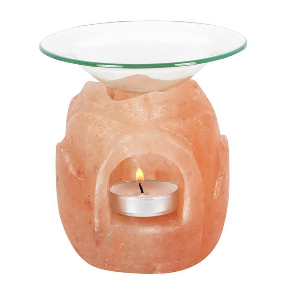 Lotus Flower Shaped Himalayan Salt Oil Burner - ScentiMelti  Lotus Flower Shaped Himalayan Salt Oil Burner