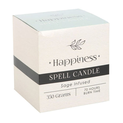 Sage Infused Happiness Spell Candle - ScentiMelti  Sage Infused Happiness Spell Candle