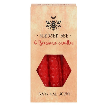 Set of 6 Red Beeswax Spell Candles - ScentiMelti  Set of 6 Red Beeswax Spell Candles