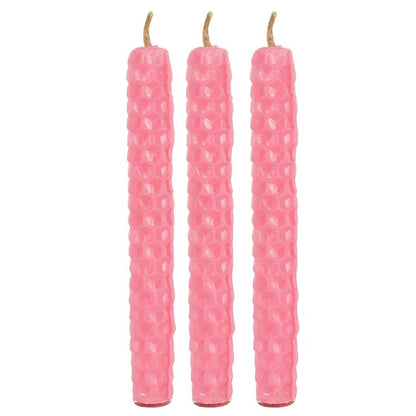 Set of 6 Pink Beeswax Spell Candles - ScentiMelti  Set of 6 Pink Beeswax Spell Candles