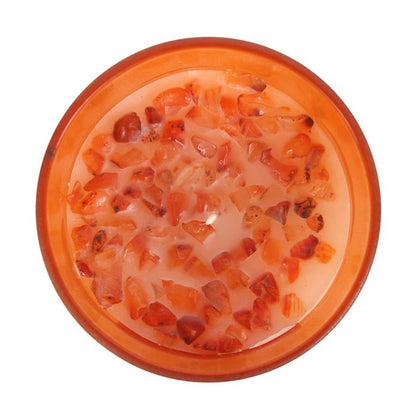 Sacral Chakra Orange Crystal Chip Candle - ScentiMelti  Sacral Chakra Orange Crystal Chip Candle