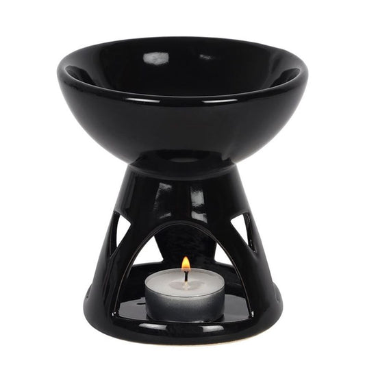 Black Deep Bowl Oil Burner - ScentiMelti  Black Deep Bowl Oil Burner