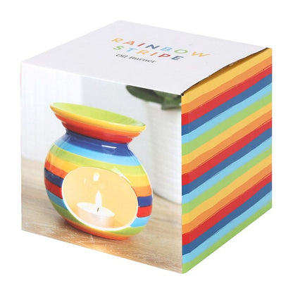 Rainbow Stripe Oil Burner - ScentiMelti  Rainbow Stripe Oil Burner