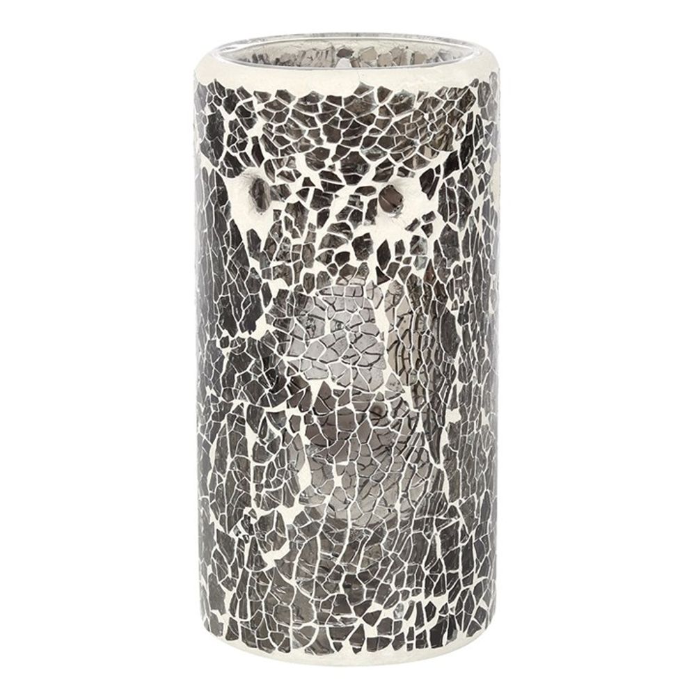 Pillar Gunmetal Grey Crackle Oil Burner - ScentiMelti  Pillar Gunmetal Grey Crackle Oil Burner