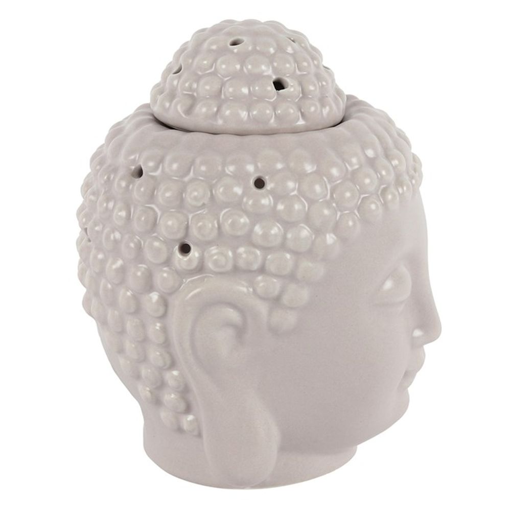 Small Grey Buddha Head Oil Burner - ScentiMelti  Small Grey Buddha Head Oil Burner