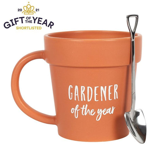 Gardener of the Year Pot Mug and Shovel Spoon - ScentiMelti  Gardener of the Year Pot Mug and Shovel Spoon