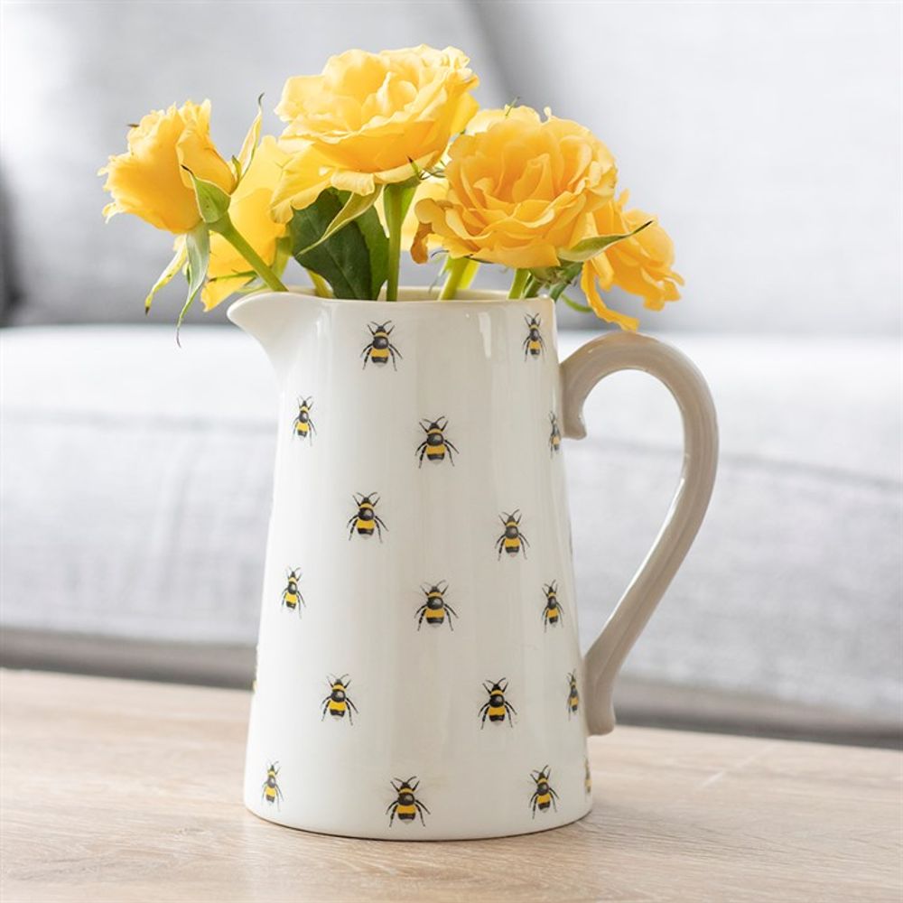 Bee Ceramic Flower Jug - ScentiMelti  Bee Ceramic Flower Jug