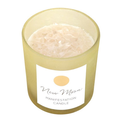 New Moon Wild Orange Manifestation Candle with Clear Quartz - ScentiMelti  New Moon Wild Orange Manifestation Candle with Clear Quartz