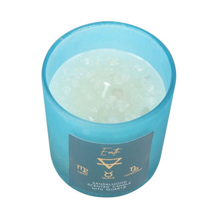 Earth Element Sandalwood Crystal Chip Candle - ScentiMelti  Earth Element Sandalwood Crystal Chip Candle