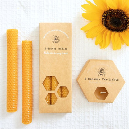 Set of 3 Beeswax Candles - ScentiMelti  Set of 3 Beeswax Candles