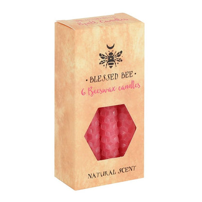 Set of 6 Pink Beeswax Spell Candles - ScentiMelti  Set of 6 Pink Beeswax Spell Candles