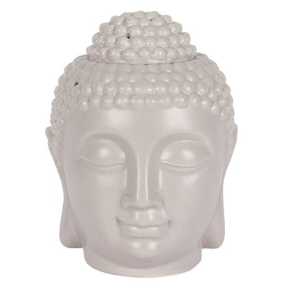 Large Grey Buddha Head Oil Burner - ScentiMelti  Large Grey Buddha Head Oil Burner