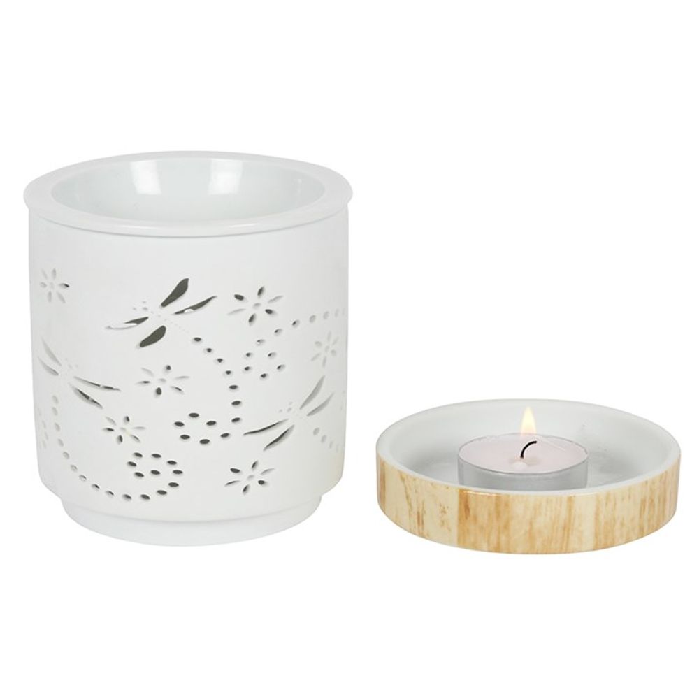 Dragonfly Matte Ceramic Oil Burner - ScentiMelti  Dragonfly Matte Ceramic Oil Burner