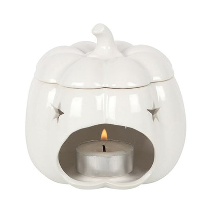 White Pumpkin Oil Wax Melt Burner | Halloween Pumpkin N/A ScentiMelti Wax Melts