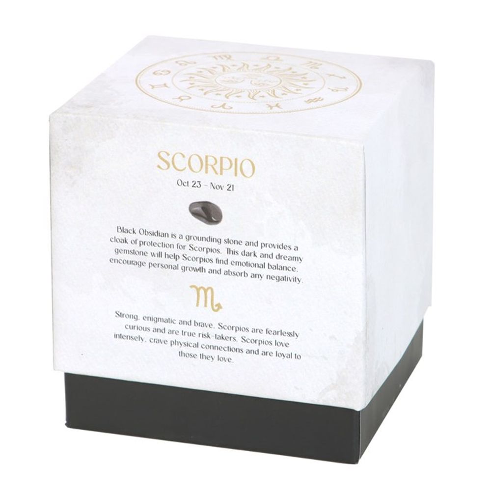 Scorpio Black Oudh Gemstone Zodiac Candle - ScentiMelti  Scorpio Black Oudh Gemstone Zodiac Candle