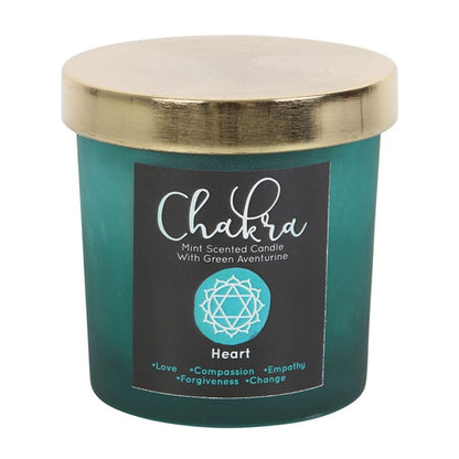 Heart Chakra Mint Crystal Chip Candle - ScentiMelti  Heart Chakra Mint Crystal Chip Candle