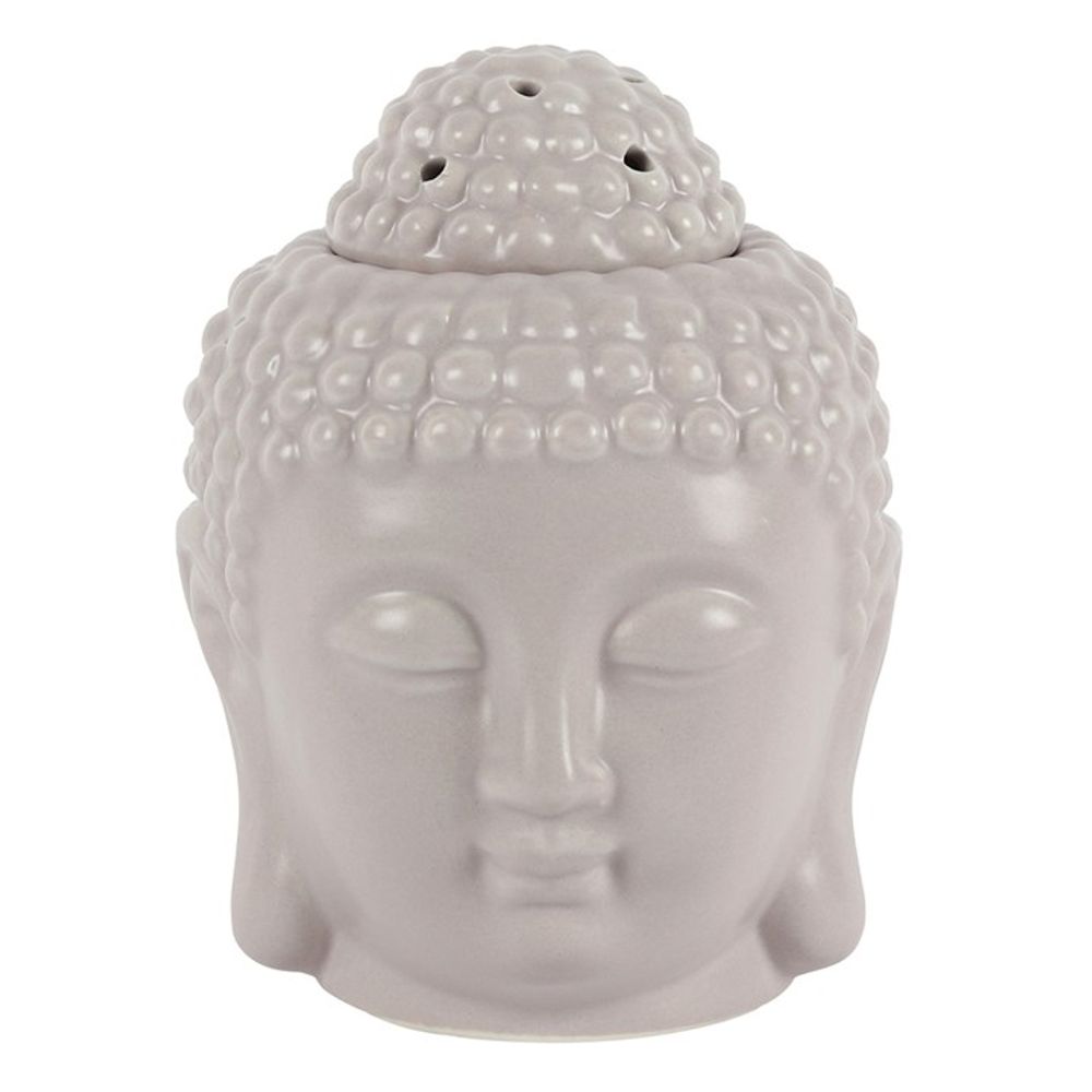 Small Grey Buddha Head Oil Burner - ScentiMelti  Small Grey Buddha Head Oil Burner