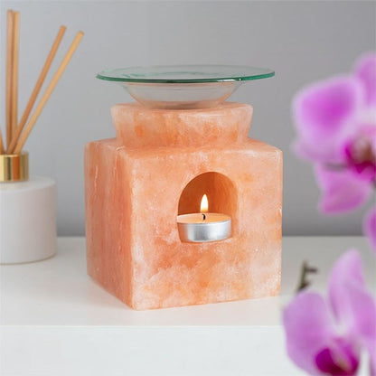 Cube Himalayan Salt Oil Burner - ScentiMelti  Cube Himalayan Salt Oil Burner