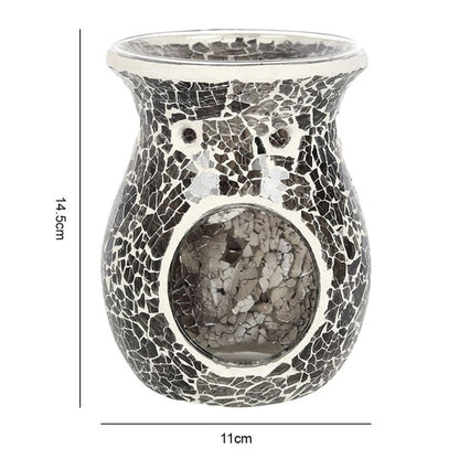 Large Gunmetal Grey Crackle Oil Burner - ScentiMelti  Large Gunmetal Grey Crackle Oil Burner