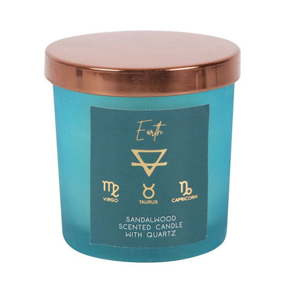 Earth Element Sandalwood Crystal Chip Candle - ScentiMelti  Earth Element Sandalwood Crystal Chip Candle