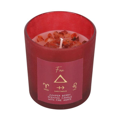 Fire Element Juniper Berry Crystal Chip Candle - ScentiMelti  Fire Element Juniper Berry Crystal Chip Candle